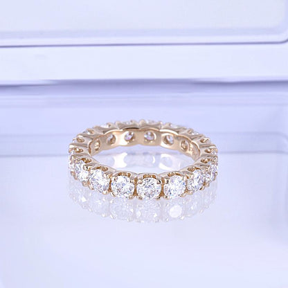 925 Sterling Silver Round Cut CZ Eternity Band