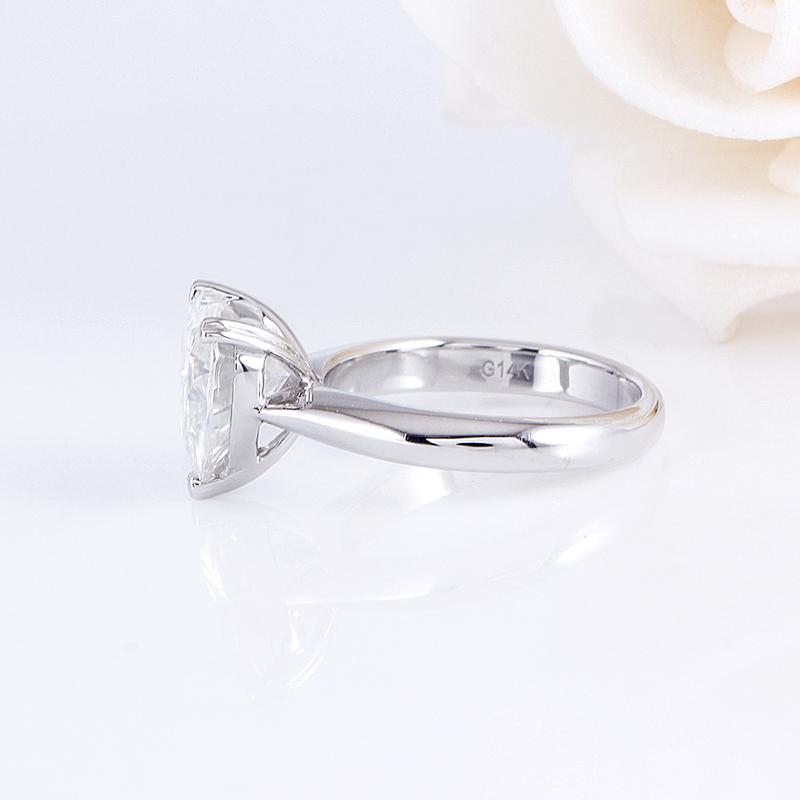 925 Sterling Silver Heart-Cut Solitaire CZ Diamond Engagement Ring