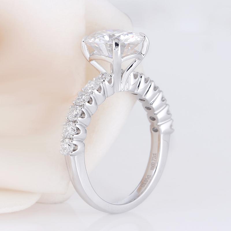 925 Sterling Silver Round Cut Semi Pave CZ Ring