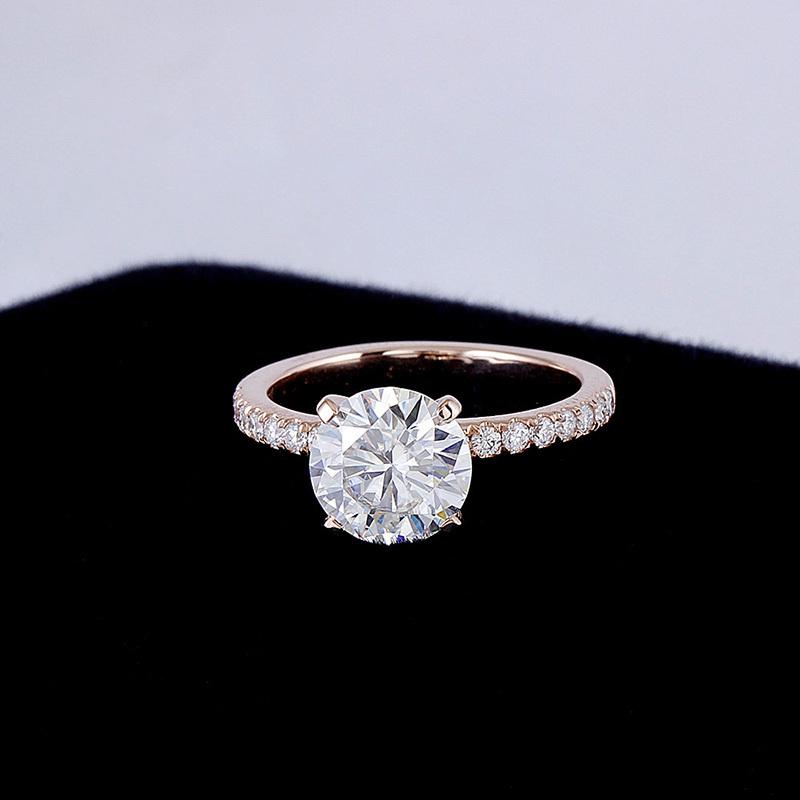 925 Sterling Silver Round Cut Pave CZ Ring