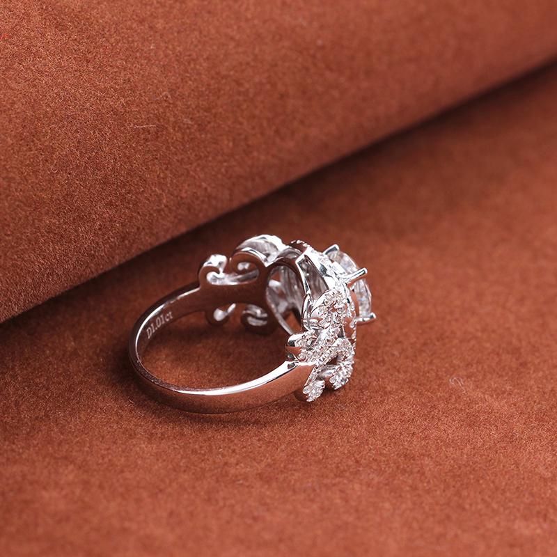 925 Sterling Silver CZ Unique Ring for women