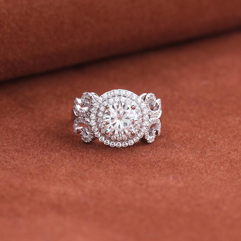 925 Sterling Silver CZ Unique Ring for women