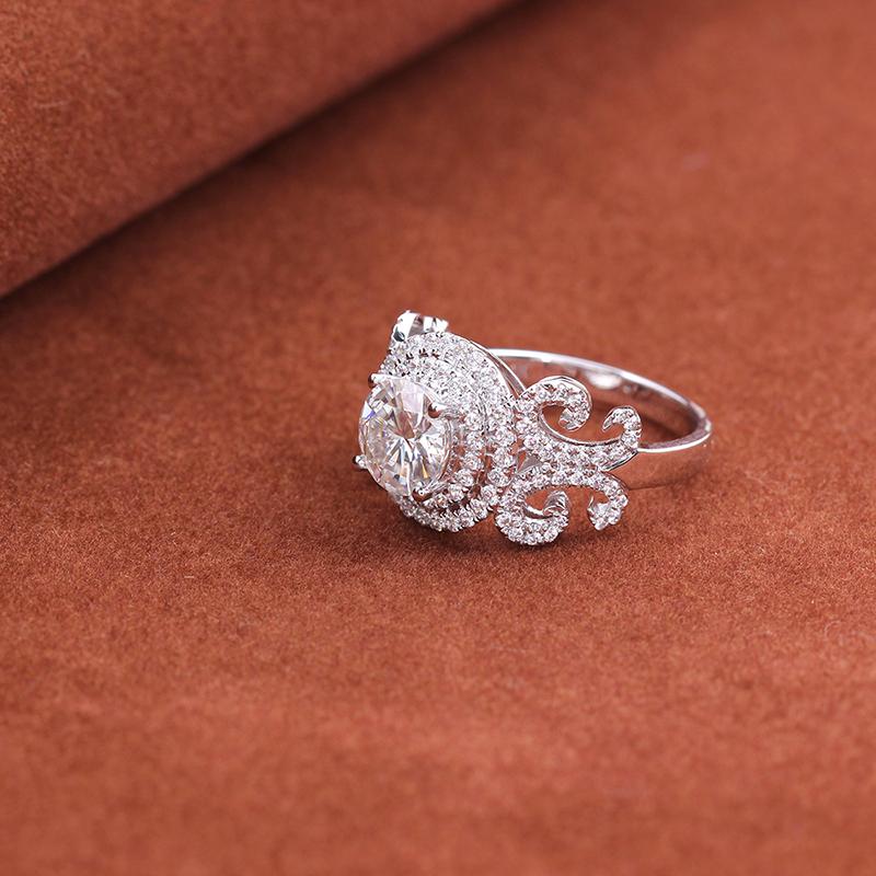 925 Sterling Silver CZ Unique Ring for women