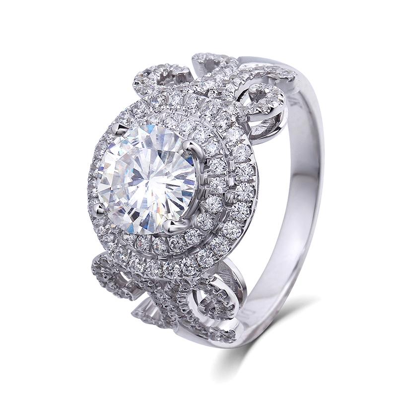 925 Sterling Silver CZ Unique Ring for women