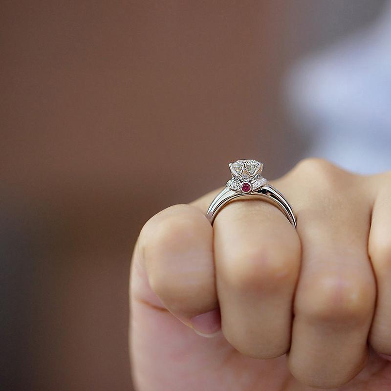 925 Sterling Silver Round Cut Cluster CZ Ring