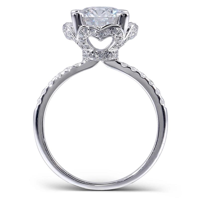 925 Sterling Silver Round Cut CZ Bridal Ring for women