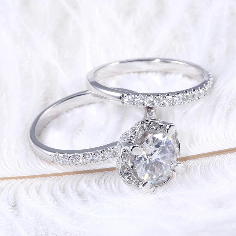 925 Sterling Silver Round Cut CZ Bridal Ring for women