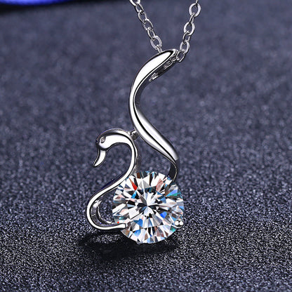 925 Sterling Silver Pendant Necklace with Round Cut CZ Necklace