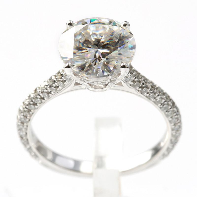 925 Silver Sterling Round Cut Pave CZ Ring