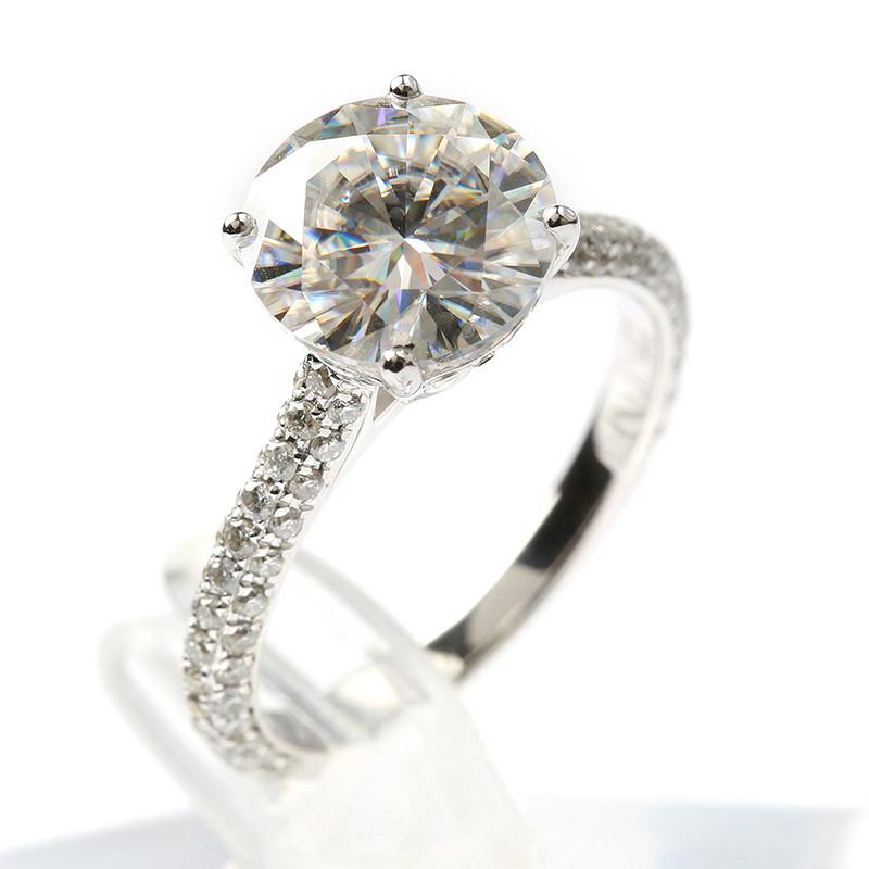 925 Silver Sterling Round Cut Pave CZ Ring