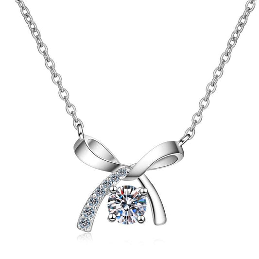 925 Sterling Silver Round Cut CZ Necklace