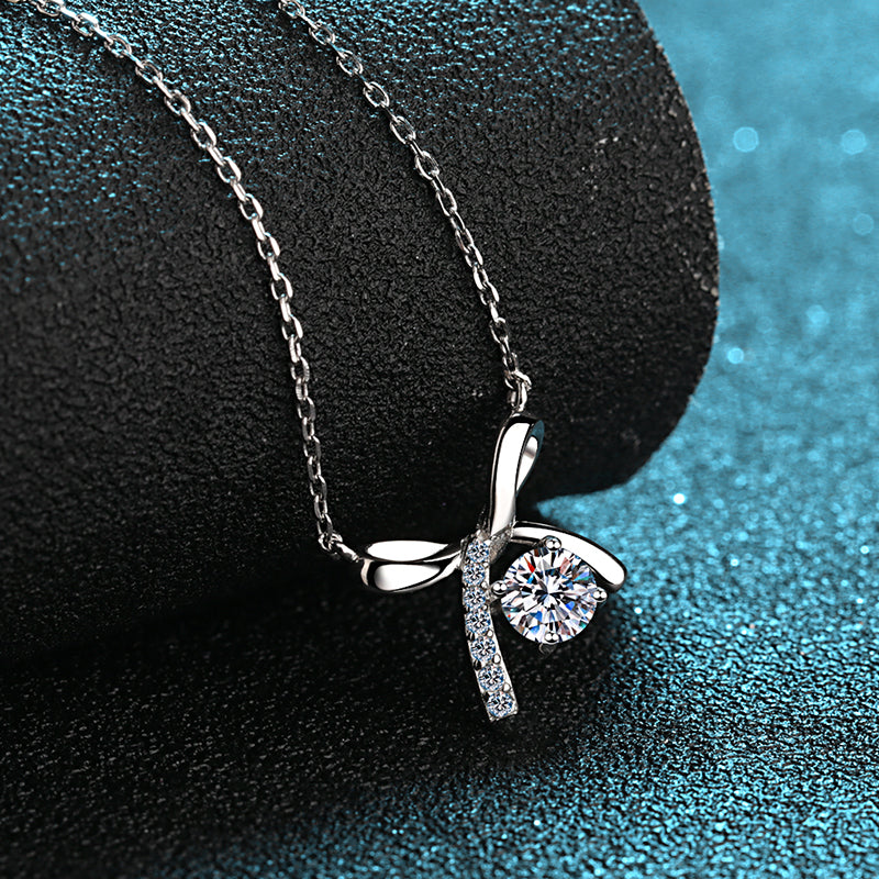 925 Sterling Silver Round Cut CZ Necklace