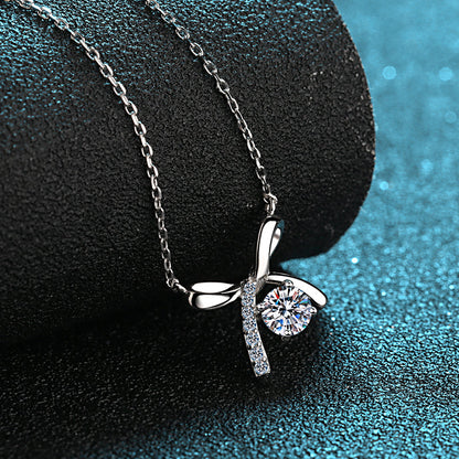 925 Sterling Silver Round Cut CZ Necklace