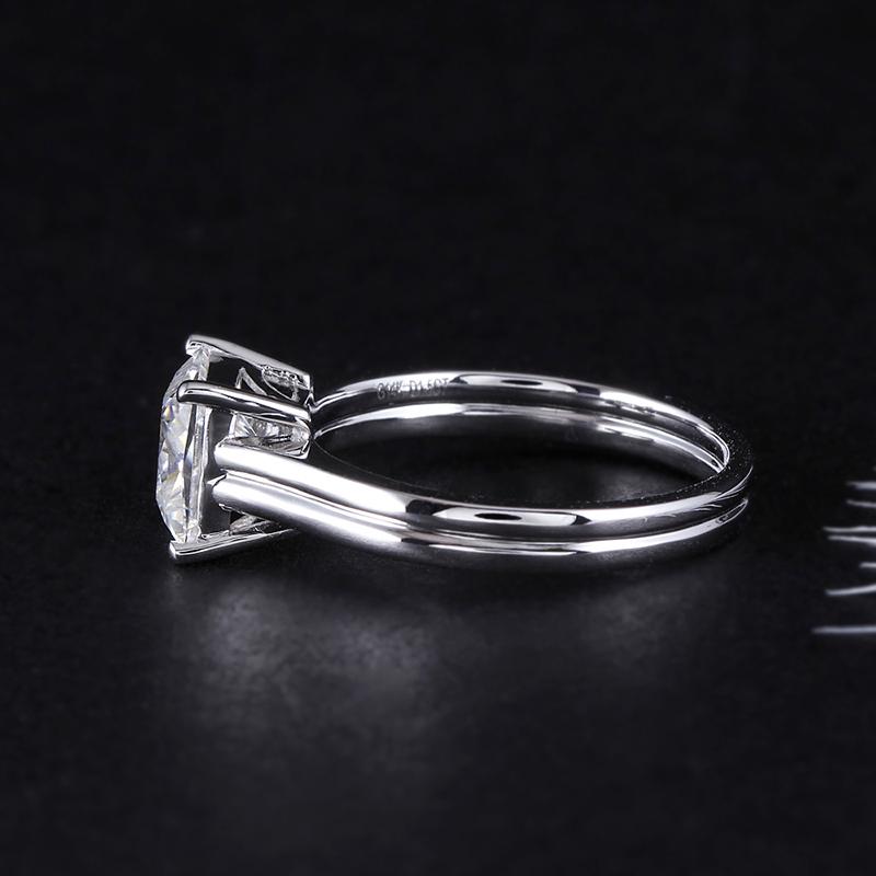 925 Sterling Silver Princess Cut Solitaire CZ Ring