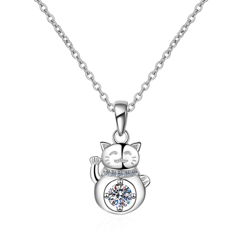 925 Sterling Silver Round Cut CZ Pendant Necklace