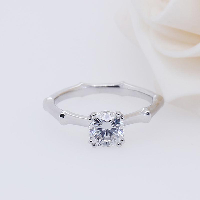 925 Sterling Silver Cushion Cut CZ Solitaire Ring for women