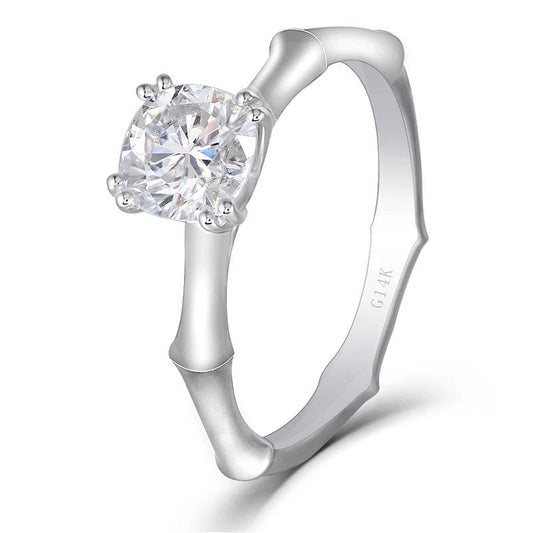 925 Sterling Silver Cushion Cut CZ Solitaire Ring for women