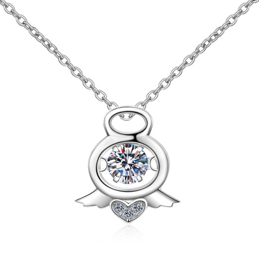 925 Sterling Silver Round Cut CZ Diamond Pendant Necklace