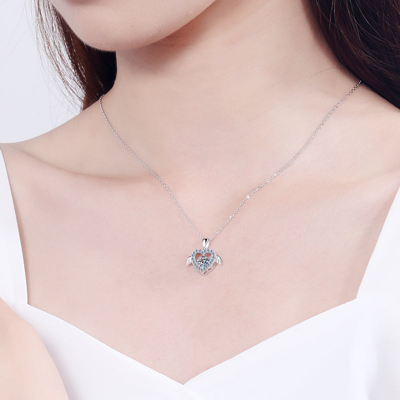 925 Sterling Silver Round Cut CZ Necklace