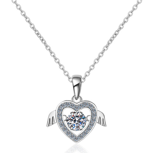 925 Sterling Silver Round Cut CZ Necklace