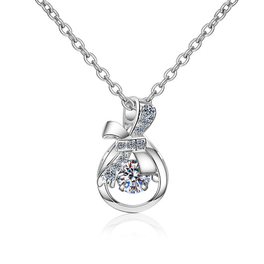 925 Sterling Silver Round Cut CZ  Necklace