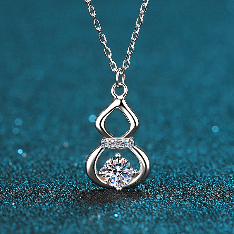 925 Sterling Silver Round Cut CZ Pendant Necklace