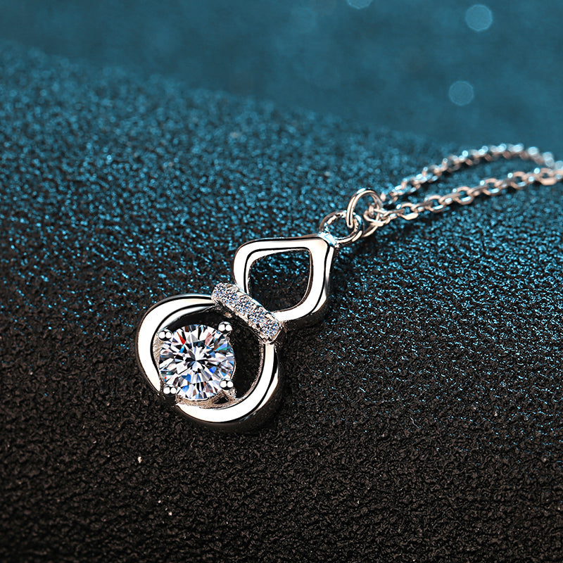 925 Sterling Silver Round Cut CZ Pendant Necklace