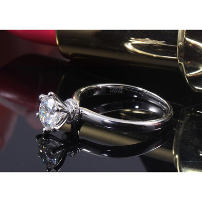 Sterling Silver Round Cut Hidden Halo CZ Diamond Ring