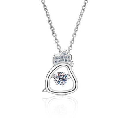 925 Sterling Silver Round Cut CZ Zodiac Dancing Pendant Necklace