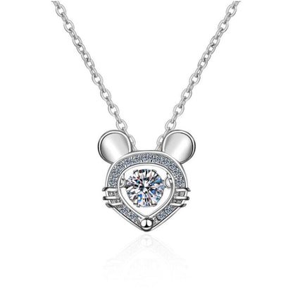 925 Sterling Silver Round Cut CZ Zodiac Dancing Pendant Necklace