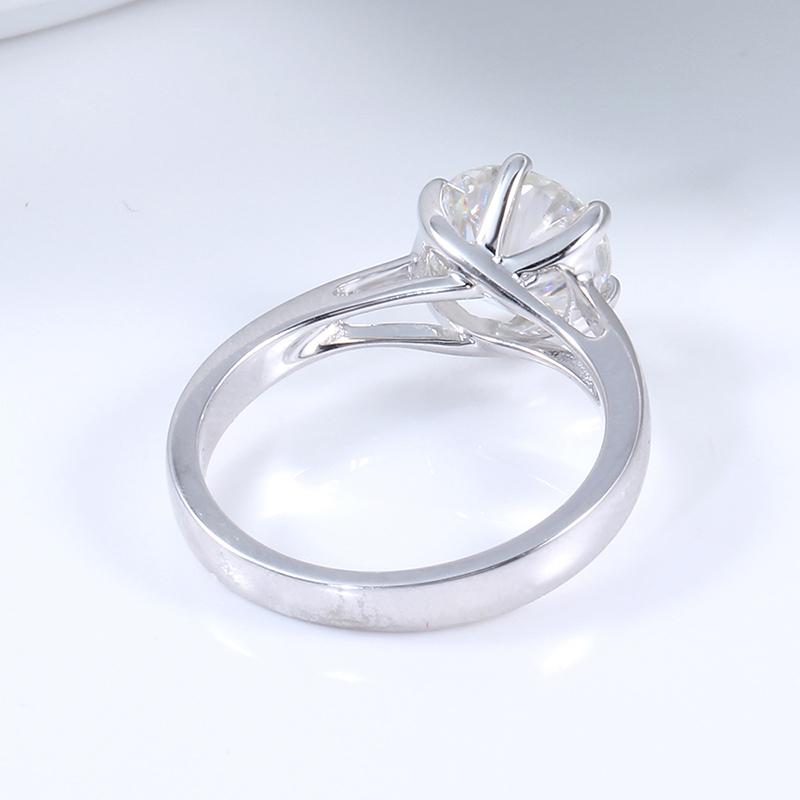 925 Sterling Silver Round Cut Solitaire CZ Engagement Ring