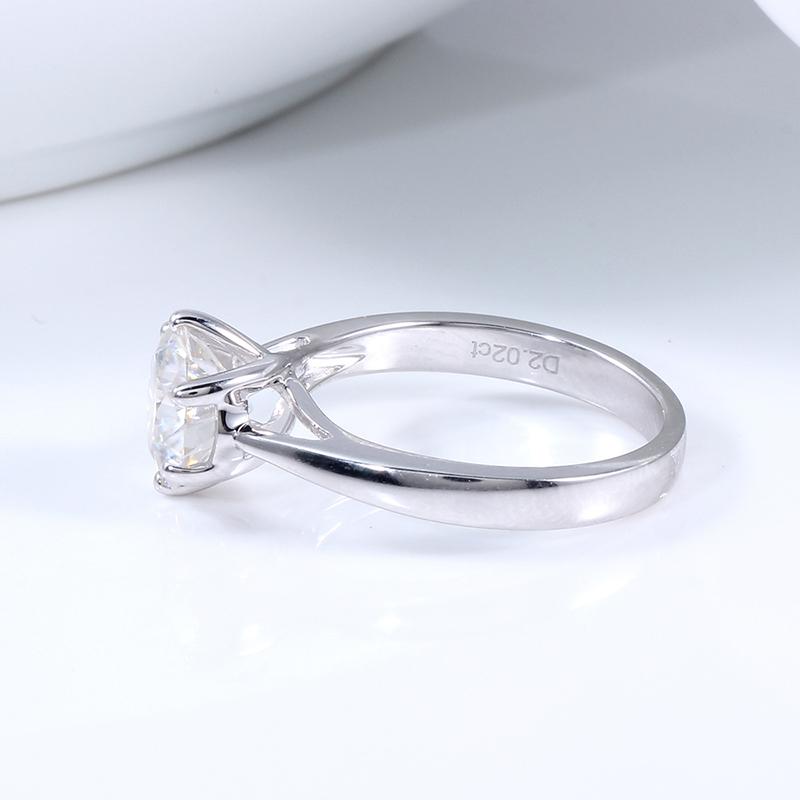 925 Sterling Silver Round Cut Solitaire CZ Engagement Ring