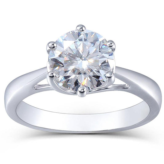 925 Sterling Silver Round Cut  CZ Solitaire for women