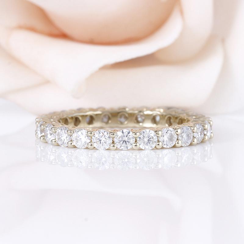 925 Sterling Silver Round Cut CZ Full Eternity Band