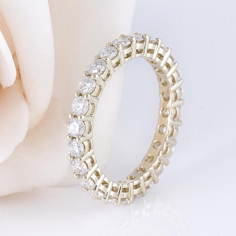 925 Sterling Silver Round Cut CZ Full Eternity Band