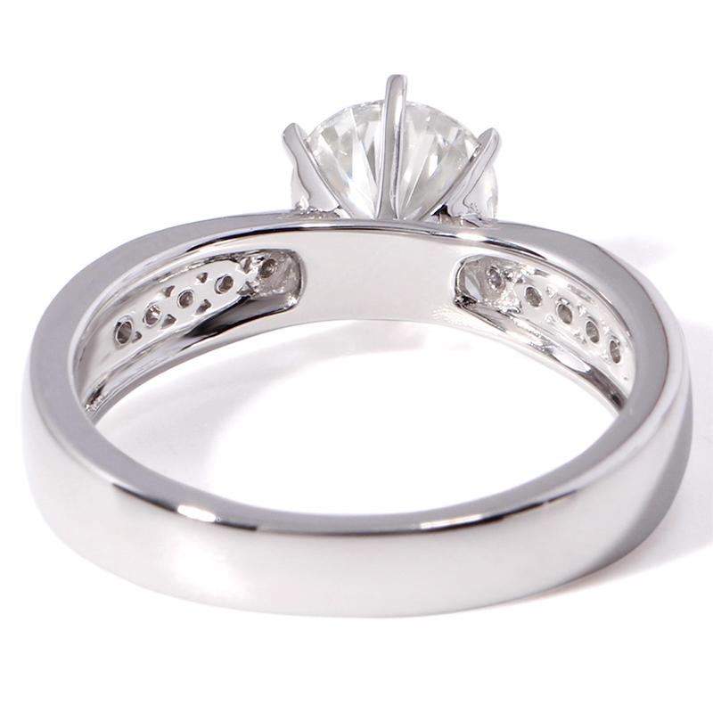 925 Sterling Silver Round Cut CZ Classic Ring for women