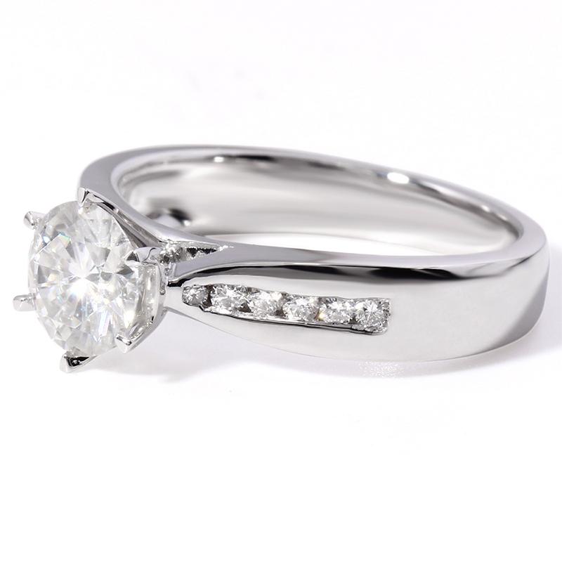 925 Sterling Silver Round Cut CZ Classic Ring for women