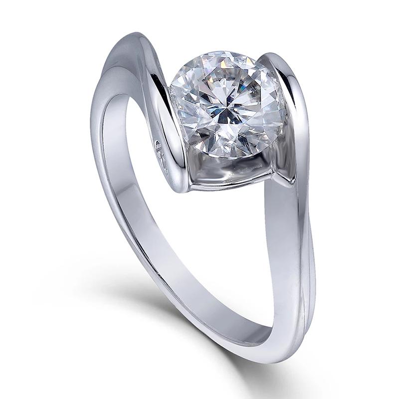 925 Sterling Silver Round Cut CZ Solitaire Engagement Ring