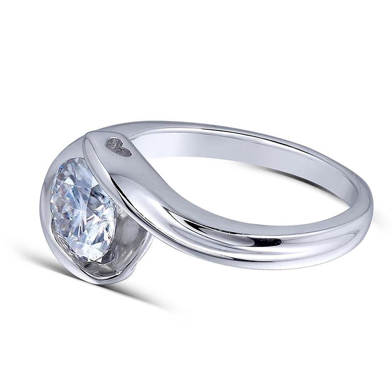 925 Sterling Silver Round Cut CZ Solitaire Engagement Ring