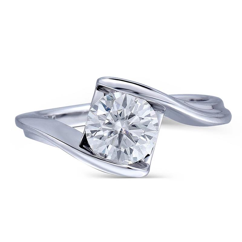 925 Sterling Silver Round Cut CZ Solitaire Engagement Ring