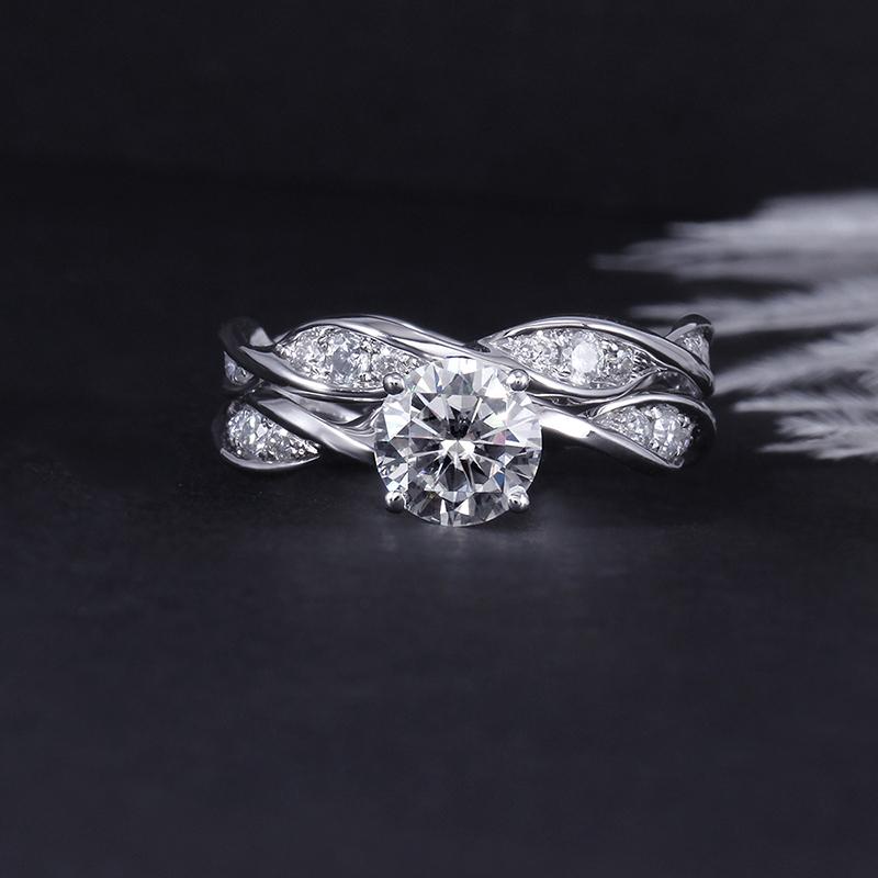 925 Sterling Silver Round Cut CZ Bridal Set For Women