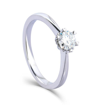 925 Sterling Silver Round Cut CZ Solitaire Ring