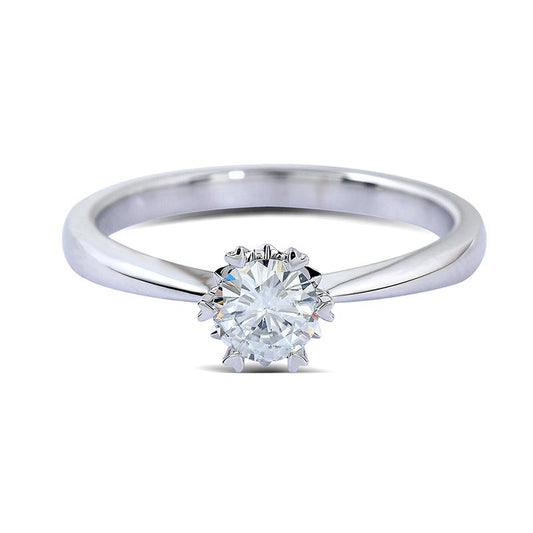 925 Sterling Silver Round Cut CZ Solitaire Ring