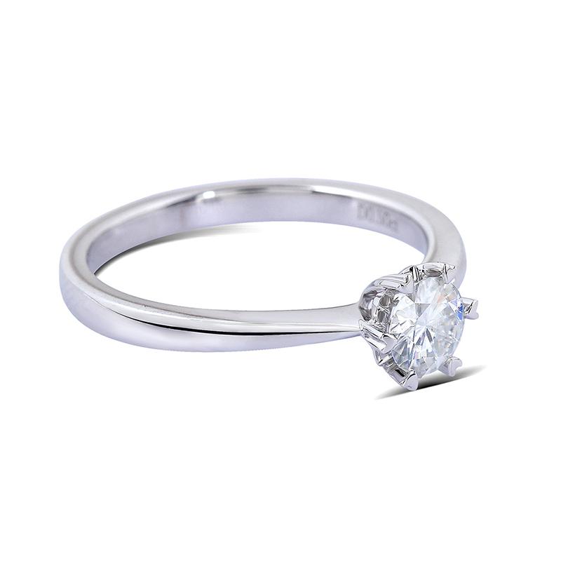 925 Sterling Silver Round Cut CZ Solitaire Ring