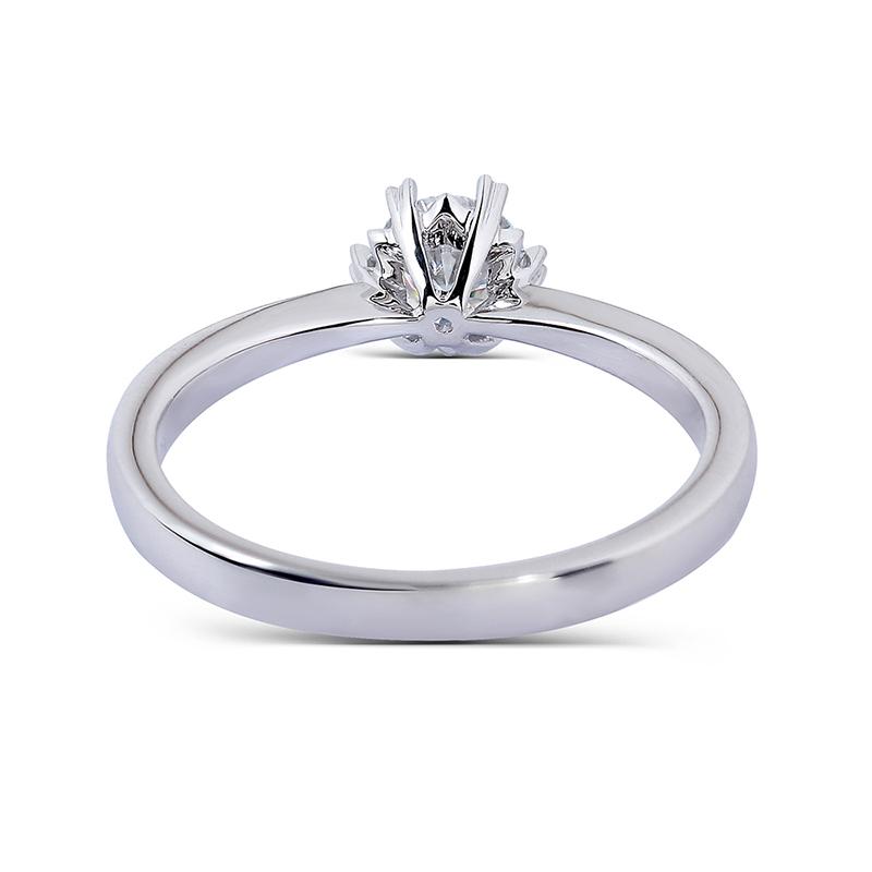 925 Sterling Silver Round Cut CZ Solitaire Ring