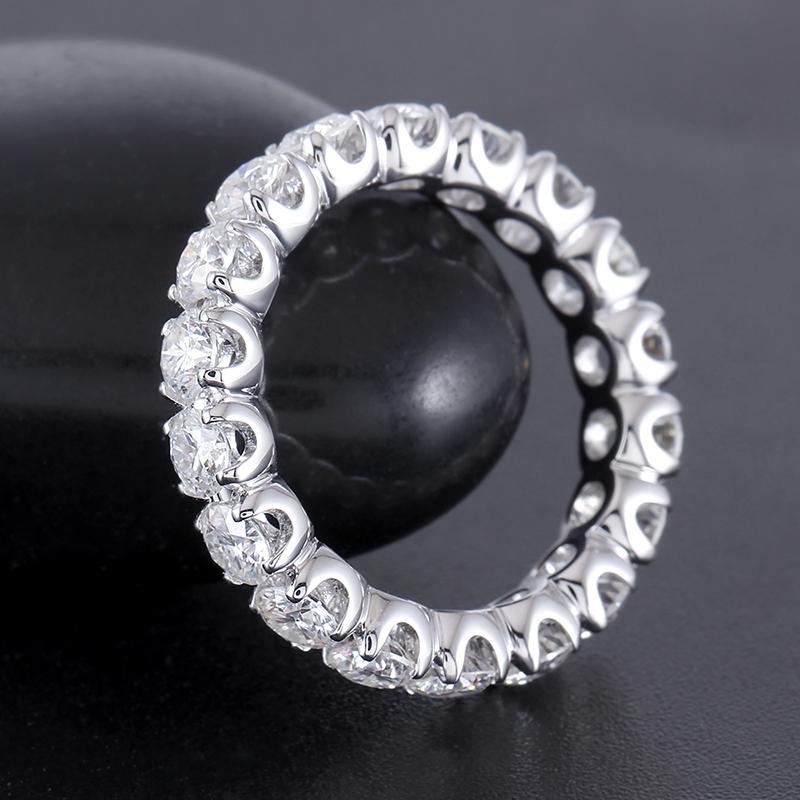 925 Sterling Silver Round Cut CZ Full Eternity Wedding Band