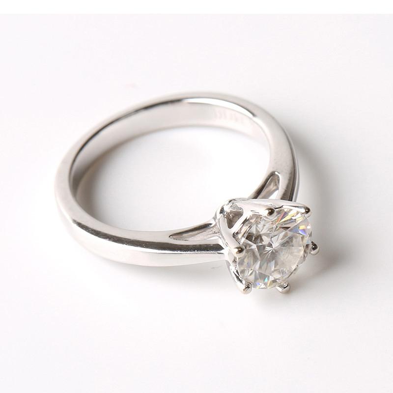 925 Sterling Silver Round Cut Solitaire CZ Diamond Ring