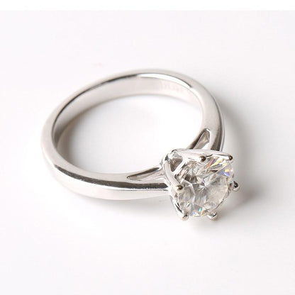 925 Sterling Silver Round Cut Solitaire CZ Ring