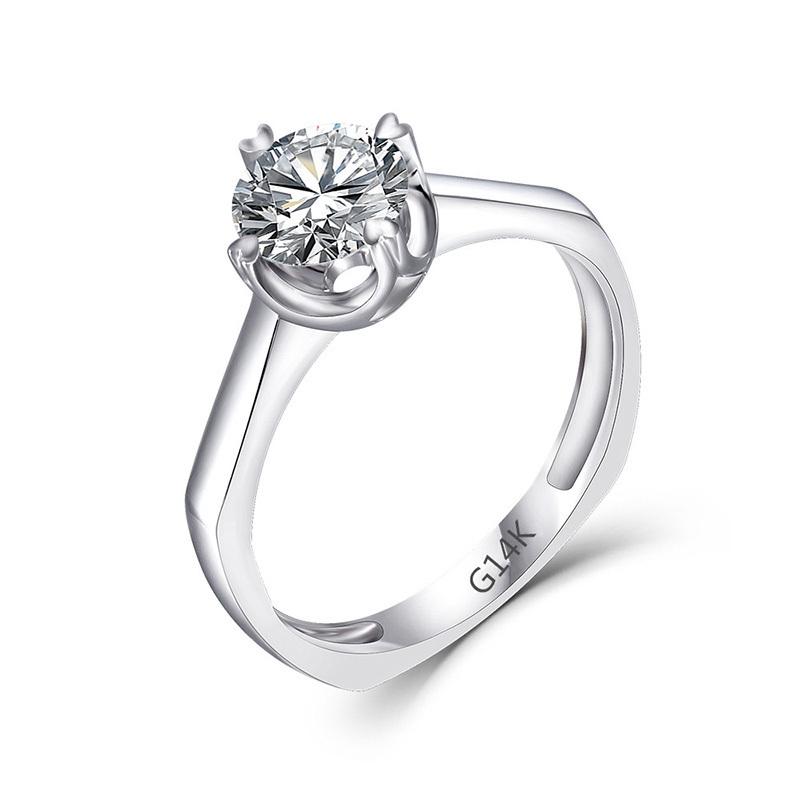 925 Sterling Silver Round Cut CZ Solitaire Ring