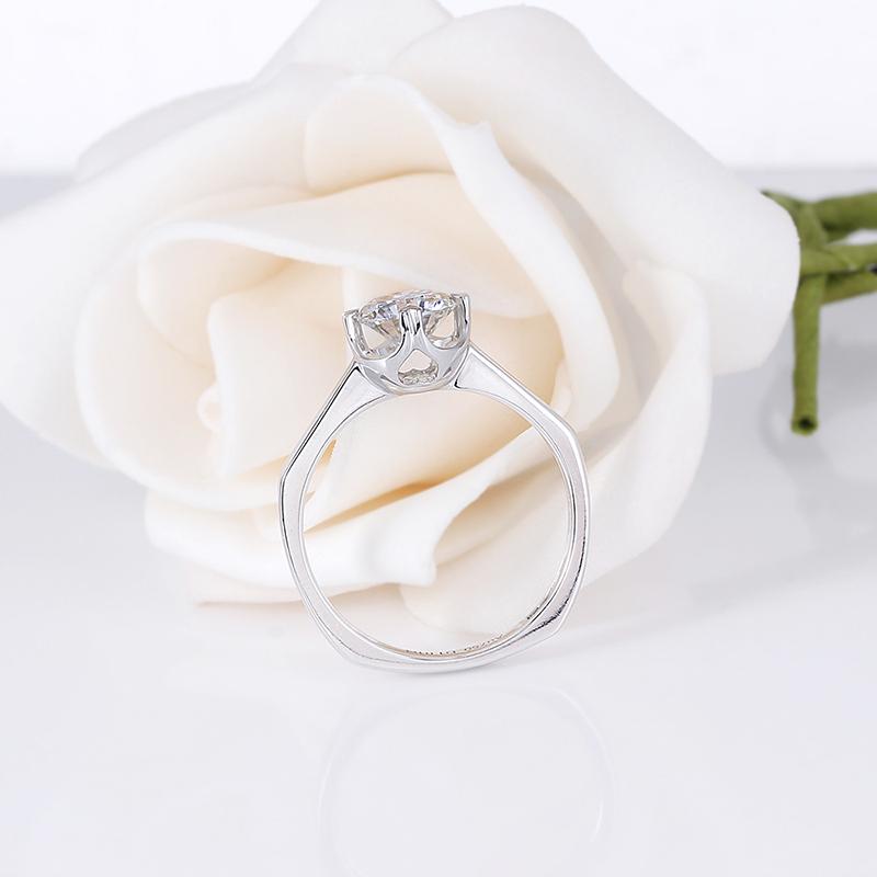 925 Sterling Silver Round Cut CZ Solitaire Ring